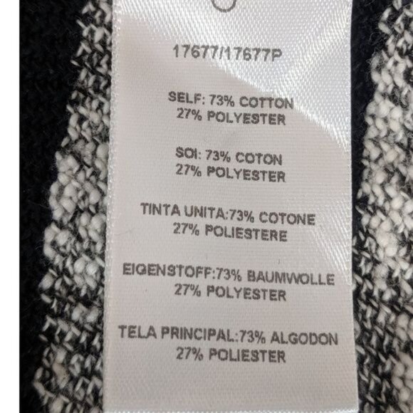 Anthropologie Dolan Cowl Neck Knit Top Women M Black Gray Pullover Career Casual - Picture 8 of 8